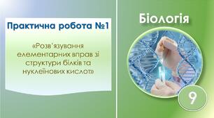 Практична робота №1 "Розв'язування елементарних вправ зі структури білків та нуклеїнових кислот"