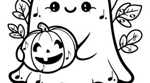 🕷️ Halloween-розмальовки для юних музикантів: ноти та тривалості 👻🎶