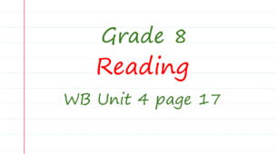 Prepare 8. Unit 4. Reading (WB page 17)