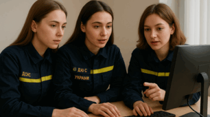 Дотримання правил безпеки персоналом ГУ ДСНС України у Херсонській області під час роботи з екранними пристроями