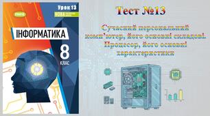 Сучасний персональний комп'ютер, його складові. Процесор, його основні характеристики (НУШ)