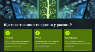 Формування типів тканин та диференційованих органів у рослин