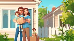 Family. House. kids