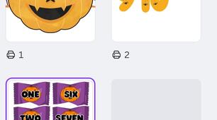 Halloween.Числа 1-10.