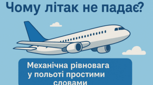 Чому літак не падає? Механічна рівновага у польоті простими словами✈️