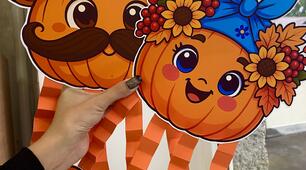 Аплікація «Гарбузова парочка🎃🍄‍🟫🍂». День гарбуза.
