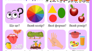 Опорна схема для опису фруктів (для дітей з ООП)