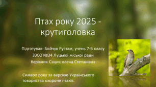 Презентація "Птах року 2025 - крутиголовка" (Бойчук Рустам)