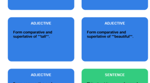 Adjective Challenge Game – настільна гра на картках для вивчення ступенів порівняння прикметників (Degrees of Comparison)