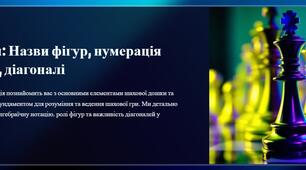 Шахи: Назви фігур, нумерація полів, діагоналі