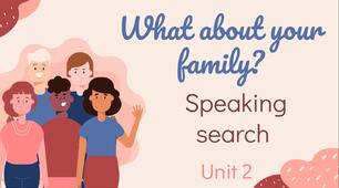 Презентація "What about your family? Speaking search." (сторінкa 34) за підручником Карп'юк О. "Kids Online" 5 клас