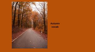Autumn vocab
