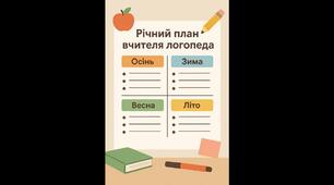 Річний план вчителя логопеда у школі