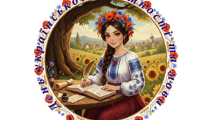 Ілюстрований напис "День української писемності та мови"