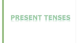 Present Tenses Exercises.
