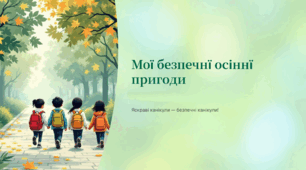 Презентація для 1-11 класів "Мої безпечні осінні канікули"