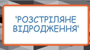 Практичне заняття "Розстріляне відродження" в контексті доби Великого терору" (Історія України, 10 клас)