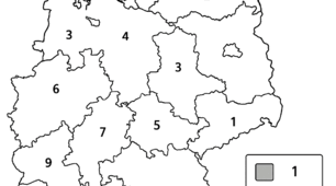 Карта Німеччини. Розмальовка за номерами