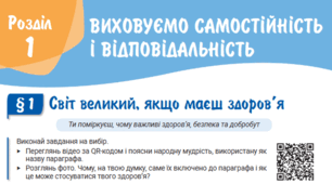 ТЕСТ Здоров'я, безпека та добробут. Тест 5 клас НУШ . Розділ 1 . Виховуємо самостійність і відповідальність