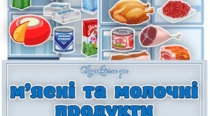 Дидактична гра "М'ясні та молочні продукти"