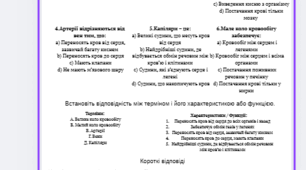 «Обмін речовин і перетворення енергії» / «Кровообіг»