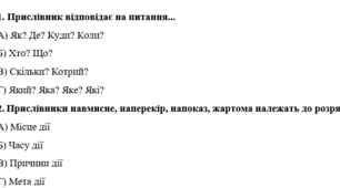 Тест прислівник