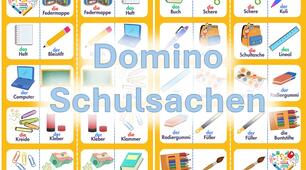 Дидактична гра-доміно "Schulsachen"