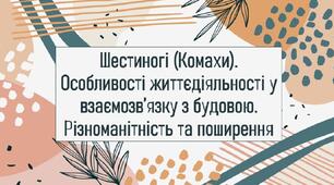 Шестиногі (Комахи). Особливості життєдіяльності у взаємозв’язку з будовою. Різноманітність та поширення