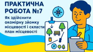 Практична робота №7 "Як здійснити  окомірну зйомку  місцевості і скласти  план місцевості" для 5 класу з інтегрованого курсу "Пізнаємо природу".