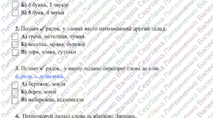 Діагностична робота з української мови для 3 класу за підручником І. Большакова, М. Пристінська з теми "Звуки і букви"