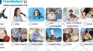 “Free time activities / Skills” Full Blast Plus 5, p.28