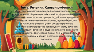 Анімована презентація  онлайн-заняття  з грамоти " Речення. Слова-помічники"