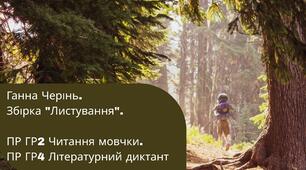 Ганна Черінь. Збірка "Листування". ПР ГР2 Читання мовчки. ПР ГР4 Літературний диктант
