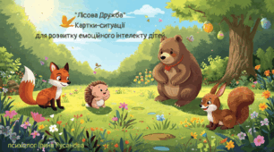 Картки-ситуації для розвитку емоційного інтелекту дітей "Лісова дружба"