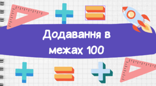 Математика. Додавання в межах 100