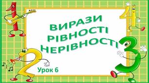 Діагностувальна робота № 2 з теми Математичні вирази. Рівності. Нерівності. матемтика 3 клас