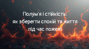 Презентація "Полум'я і стійкість:  як зберегти спокій та життя  під час пожежі"