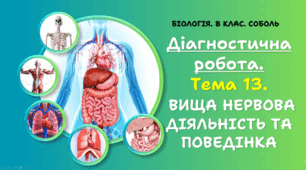 Діагностична робота. Тема 13. ВИЩА НЕРВОВА ДІЯЛЬНІСТЬ ТА ПОВЕДІНКА. 8 клас НУШ