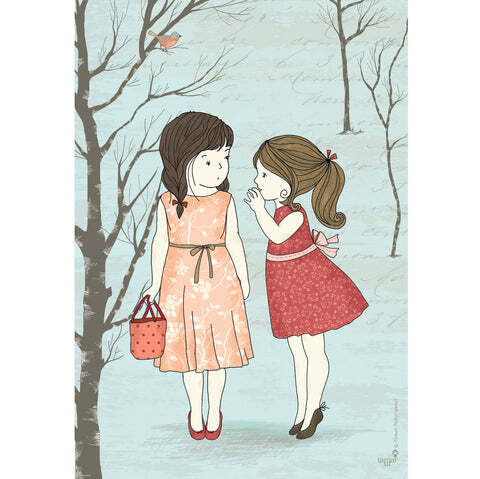 Two Girls and a Secret print wall art – Tamar Nahir-Yanai