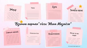 Микола Куліш Візитна картка "Мина Мазайло" Робочий аркуш
