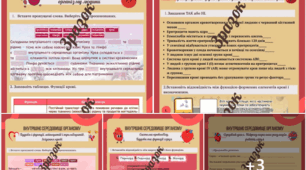 Робочі аркуші з теми: Внутрішнє середовище організму людини