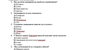 Всесвітня історія  7 клас Урок узагальнення за темою:  «Перші середньовічні держави: Арабський халіфат, Індія, Китай»