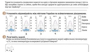 Робочий аркуш "Які особливості клімату різних регіонів України". ПРАКТИЧНА РОБОТА.    Побудова рози вітрів та кліматограми за наведеними показниками.