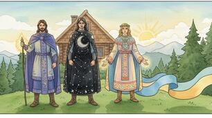 Вечірник, Полуночник і Світанок (українська народна казка)
