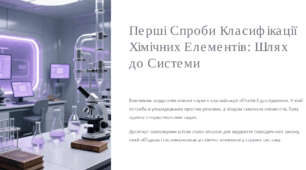 Перші спроби класифікації хімічних елементів
