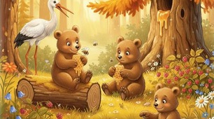Ведмежата пригадали:  літо, бджілок і джмелів... Оксана Козак 