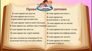 20 листопада-Всесвітній день дитини. Права дитини. 