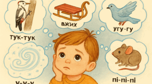 Зимова прогулянка. Звуконаслідування.