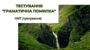 Тестування "Граматична помилка" НМТ (тренування)