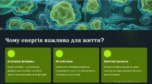Енергетичне забезпечення процесів метаболізму